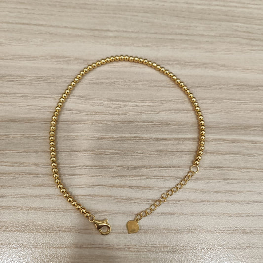 916 Gold Bead Bracelet | Adjustable 22K Gold Design