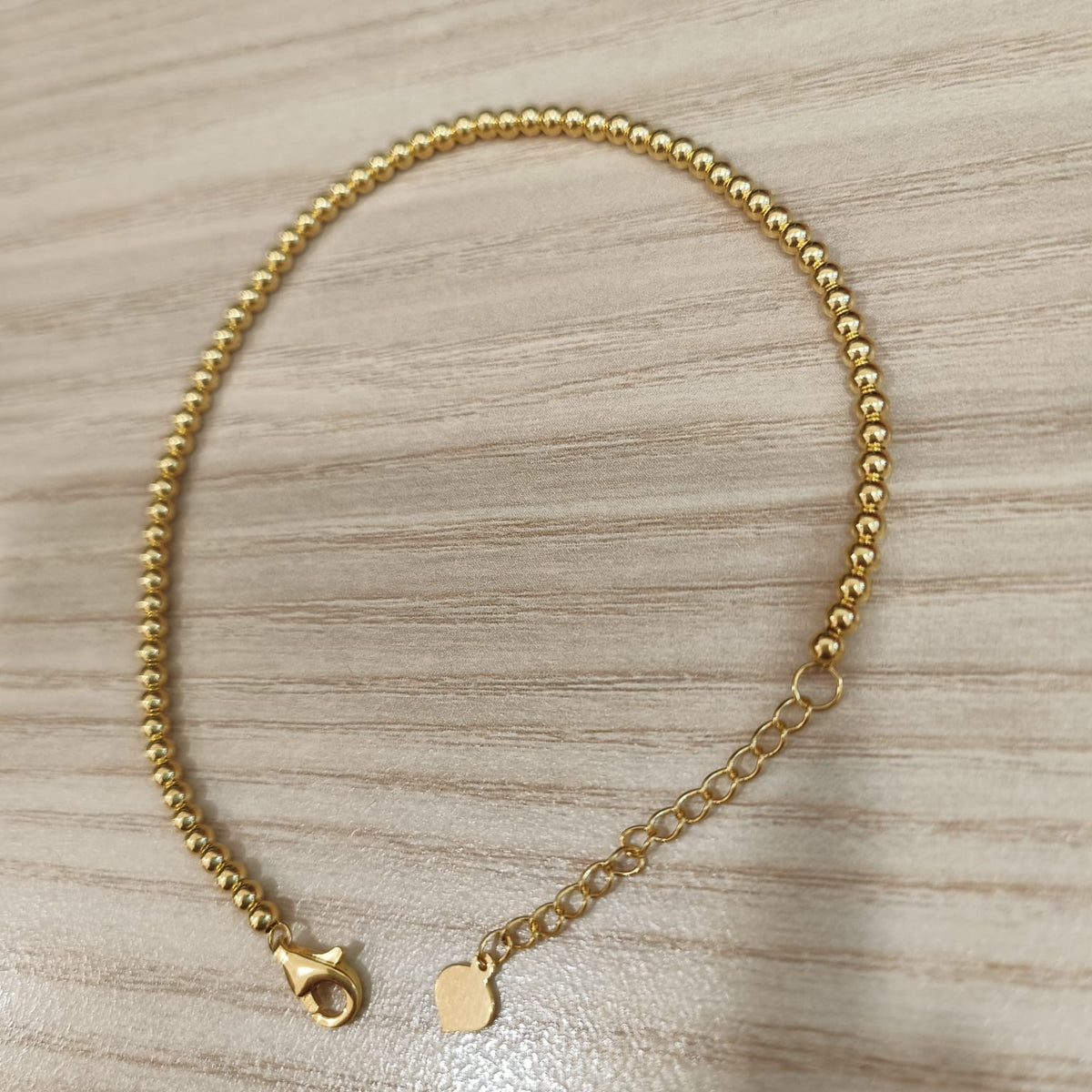 916 Gold Bead Bracelet | Adjustable 22K Gold Design