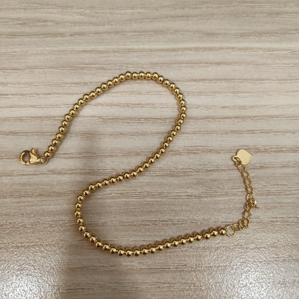 916 Gold Bead Bracelet | Adjustable 22K Gold Design