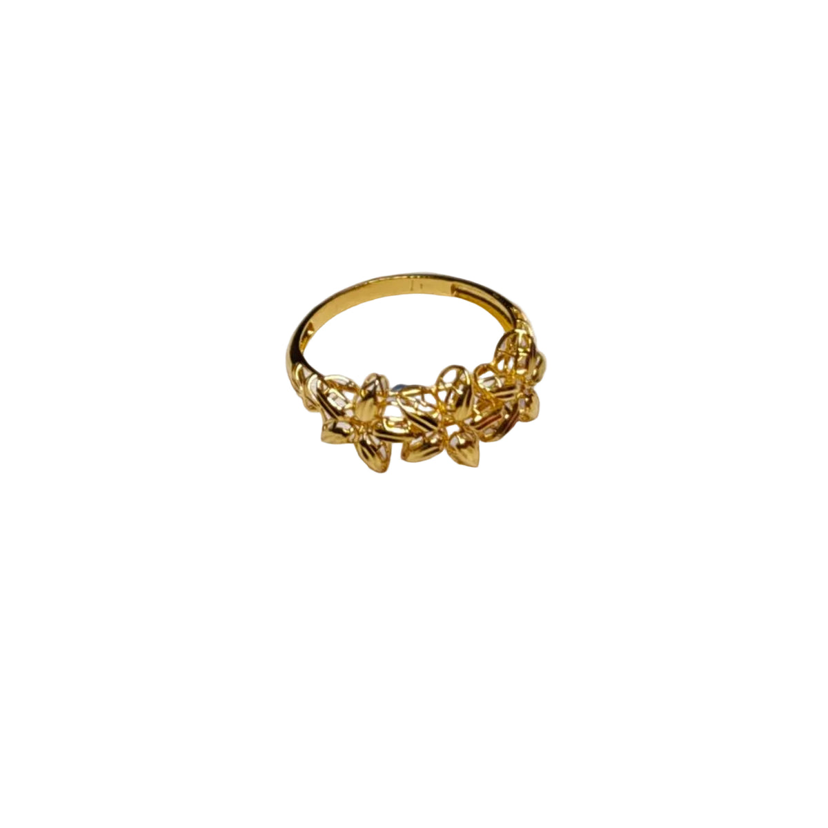 916 Gold Flower Ring | Elegant 22K Gold Design