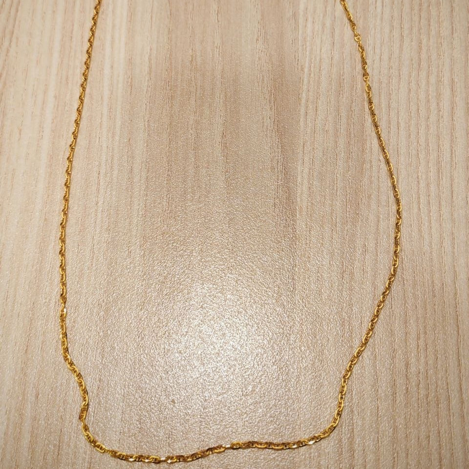 916 Gold Twisted Link Necklace | Elegant Everyday Chain
