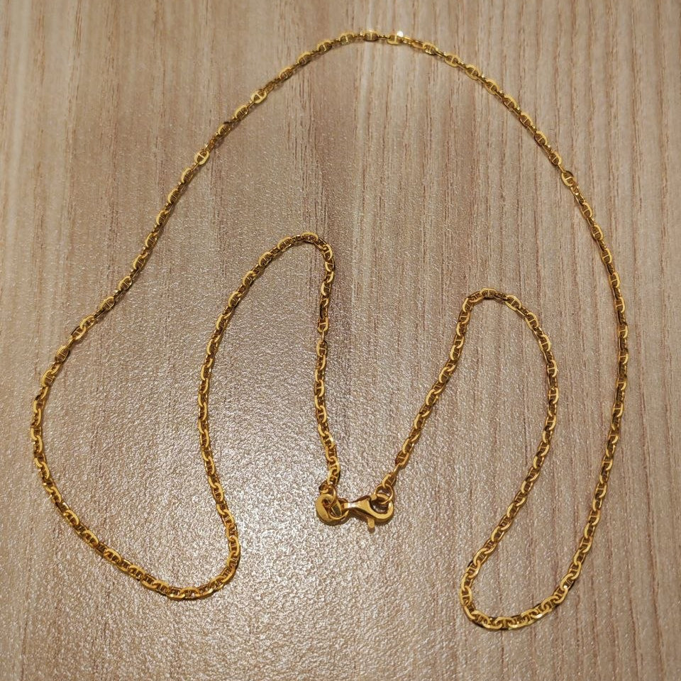 916 Gold Twisted Link Necklace | Elegant Everyday Chain