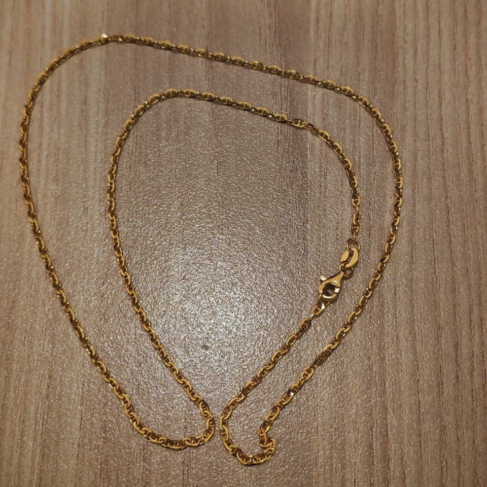916 Gold Twisted Link Necklace | Elegant Everyday Chain