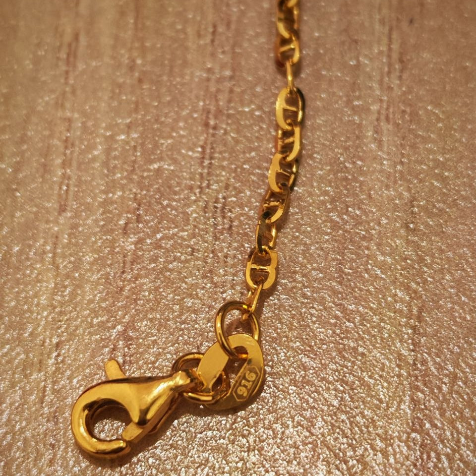 916 Gold Twisted Link Necklace | Elegant Everyday Chain