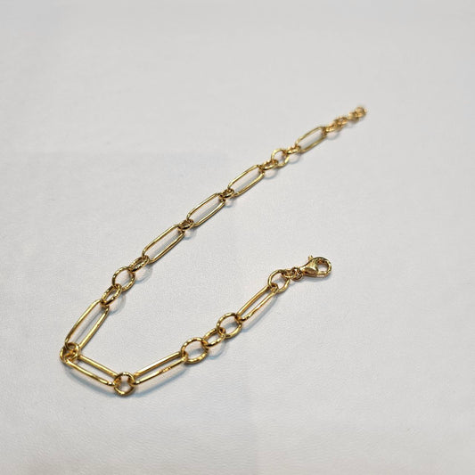 22k / 916 Gold Sleek Paperclip Chain Bracelet