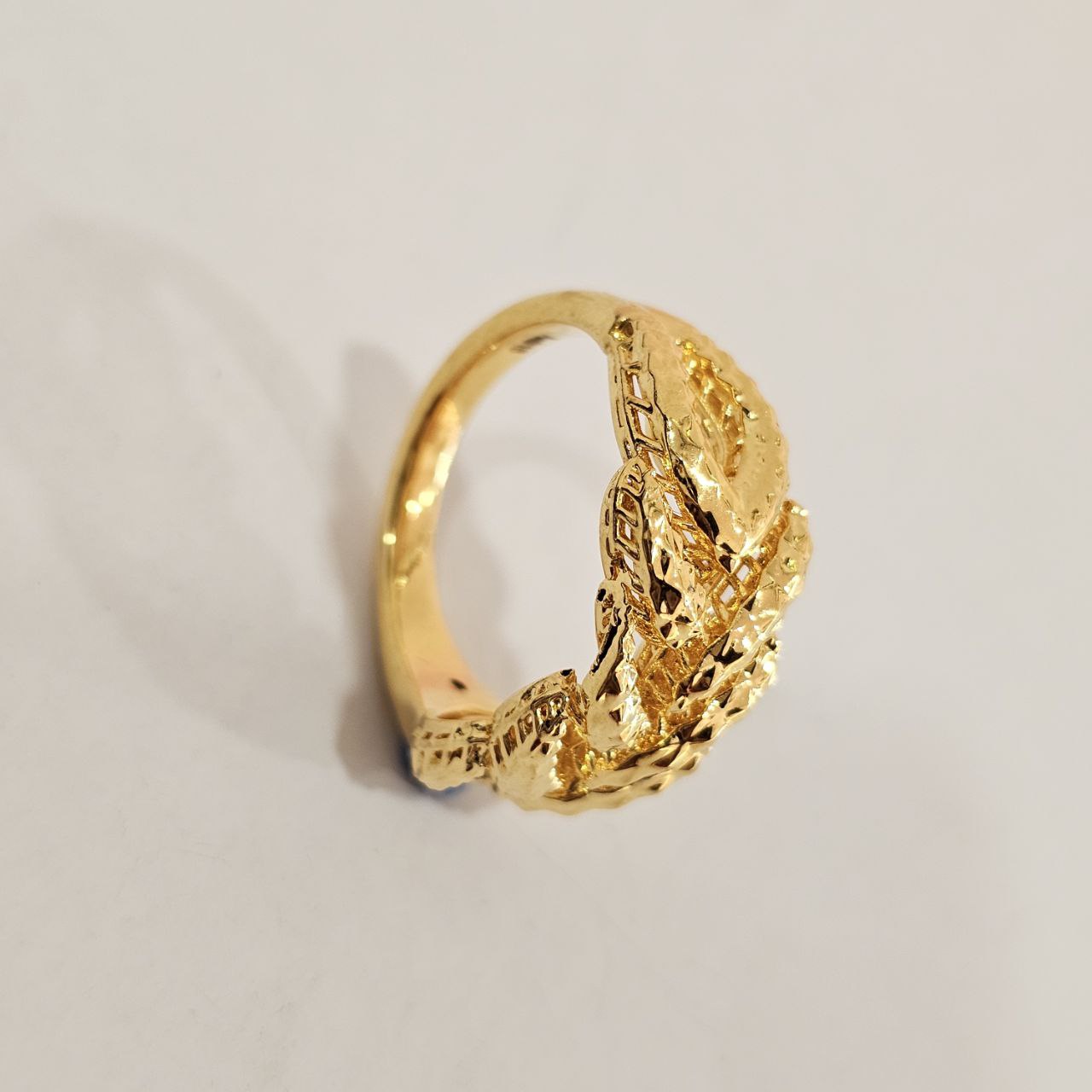 916 Gold Hollow Adira Ring V3