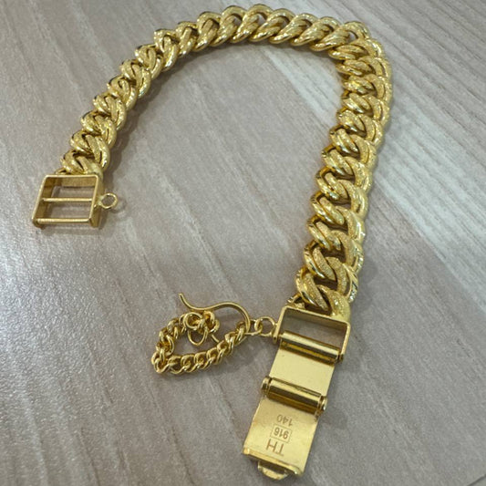 916 Gold Coconut Bracelet Heavier version