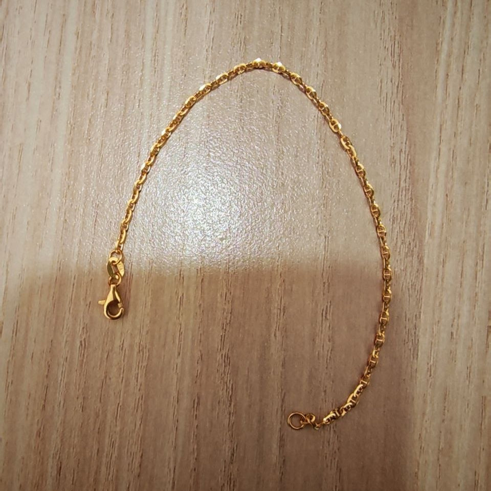 916 Gold Twisted Link bracelet | Elegant Everyday bracelet