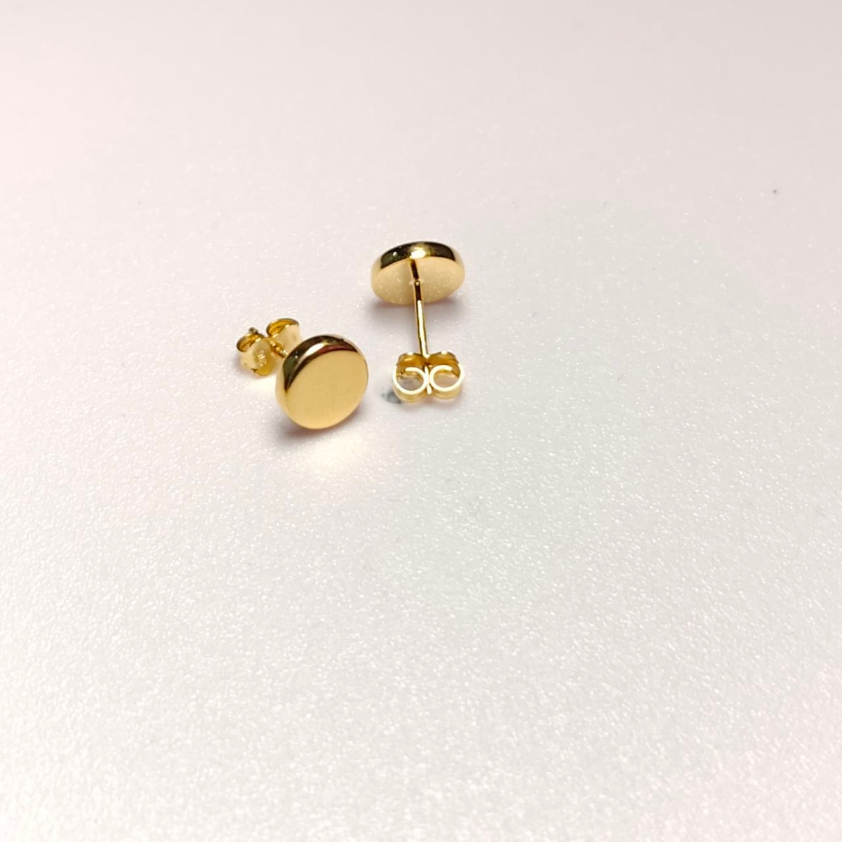 916 Gold Shiny Flat Earrings | Elegant 22K Gold Design