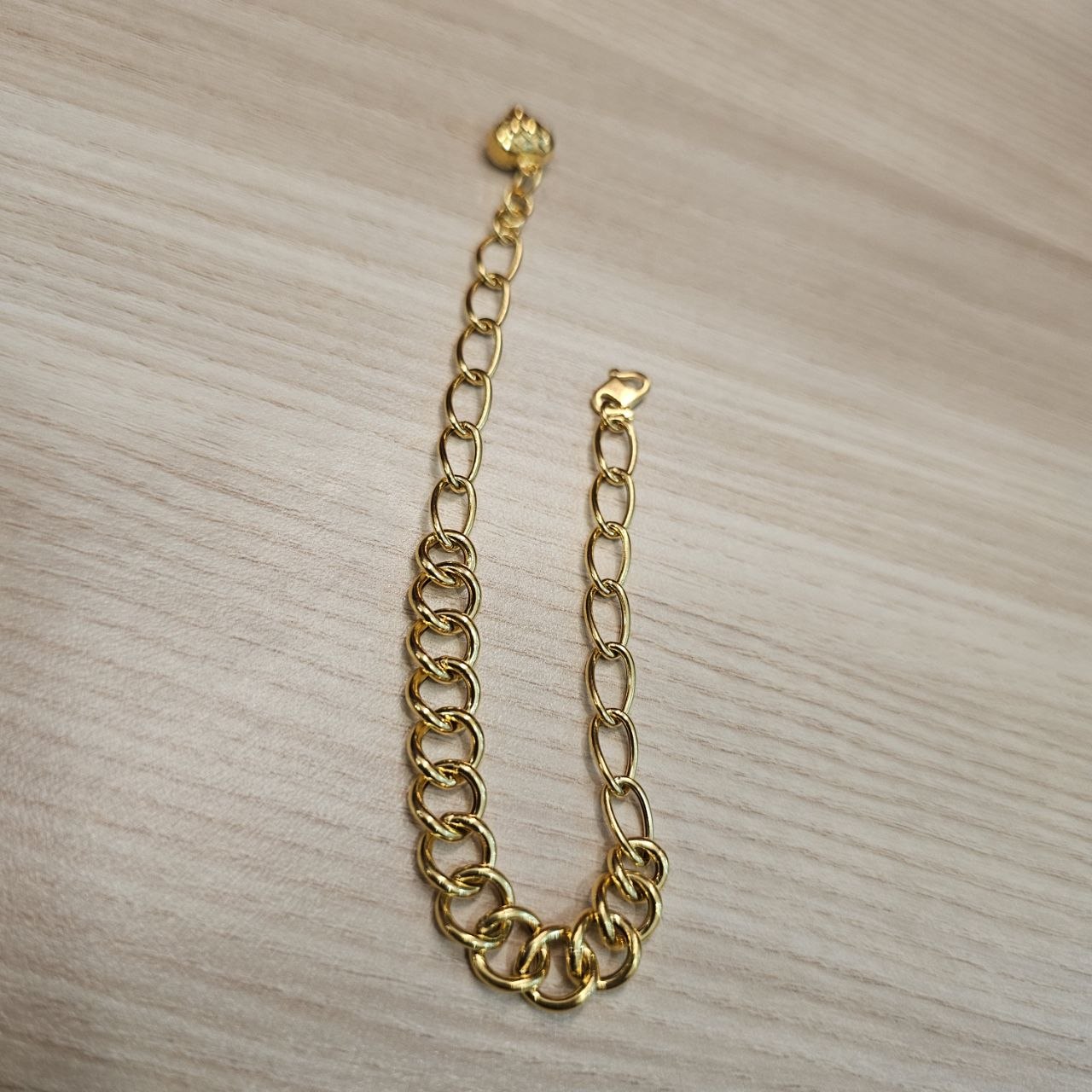 916 Gold Fancy Link Chain Dual Design Bracelet
