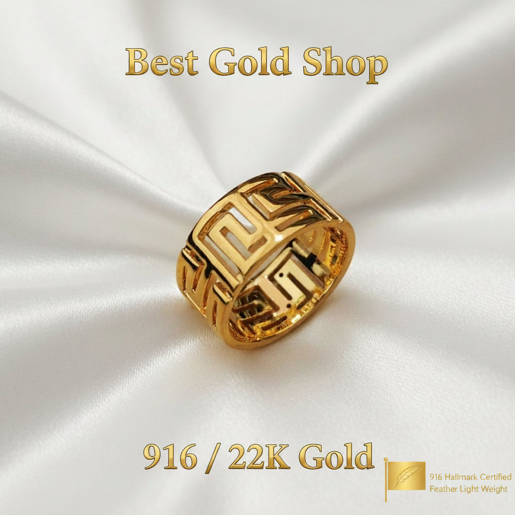 916 Gold Wan Zi Ring V2 New Stock New Design