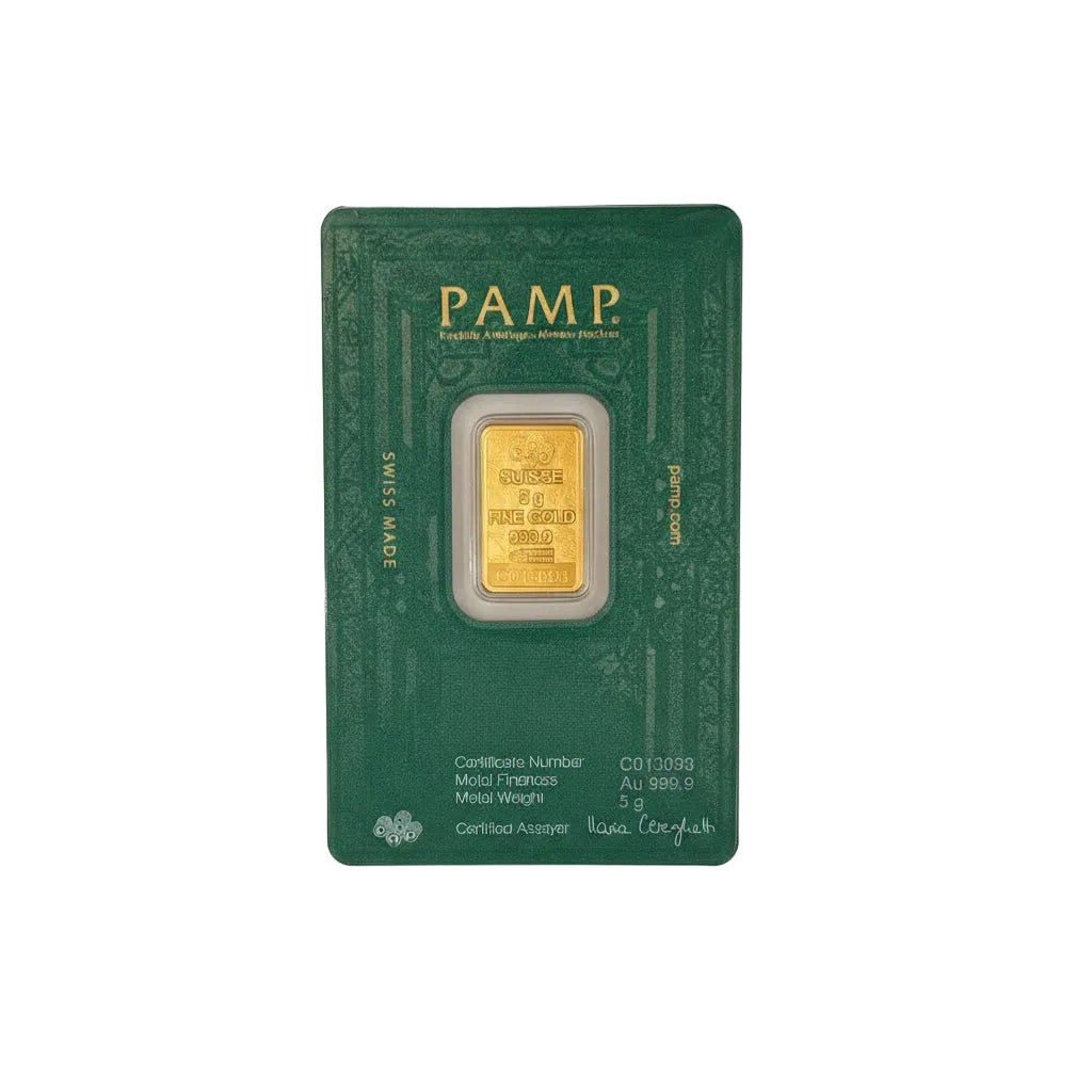 999.9 Gold PAMP Suisse Assorted Gold Bars – 2.5g & 5g