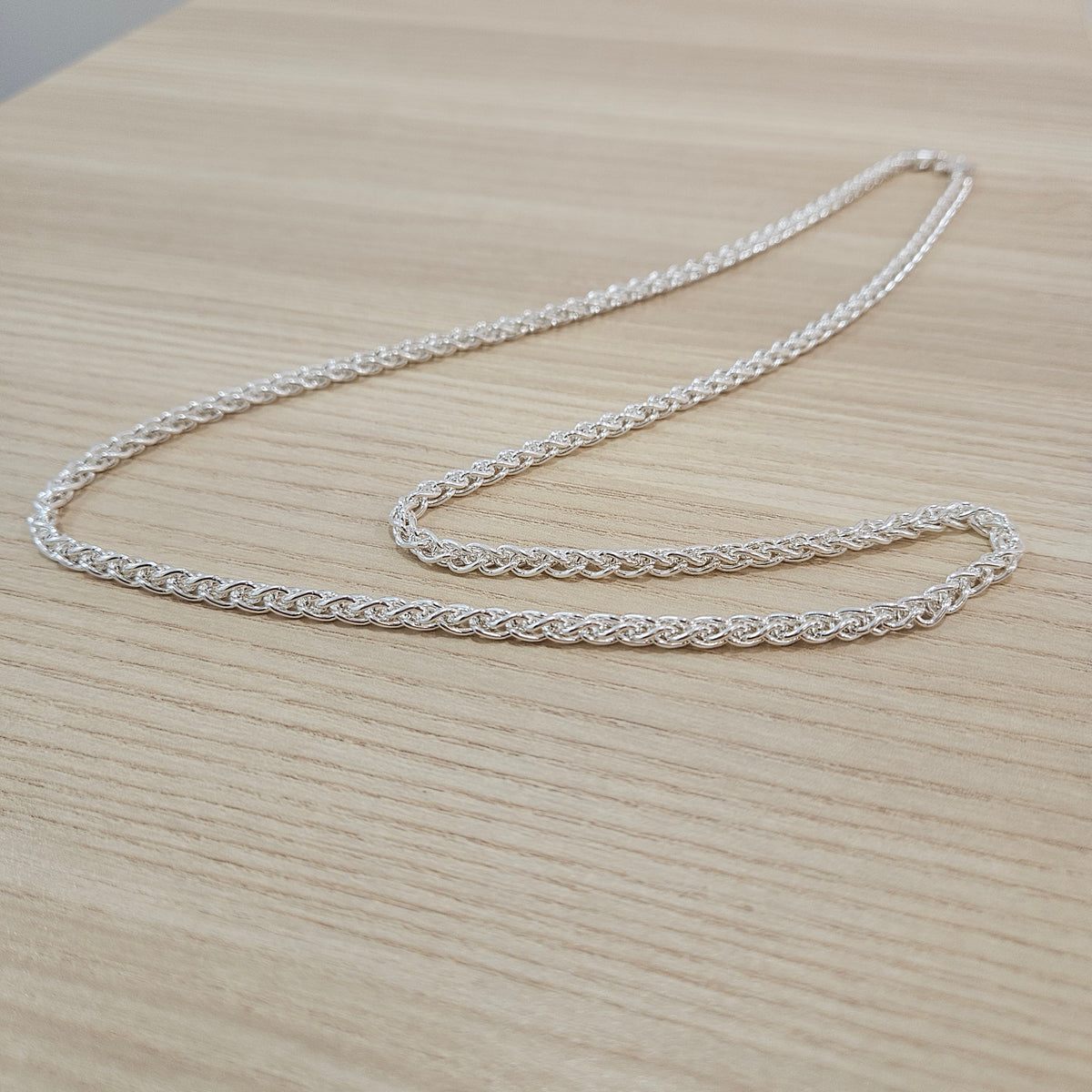 990 Silver Spike Chain Necklace | Classic Design