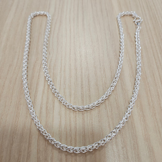 990 Silver Spike Chain Necklace | Classic Design