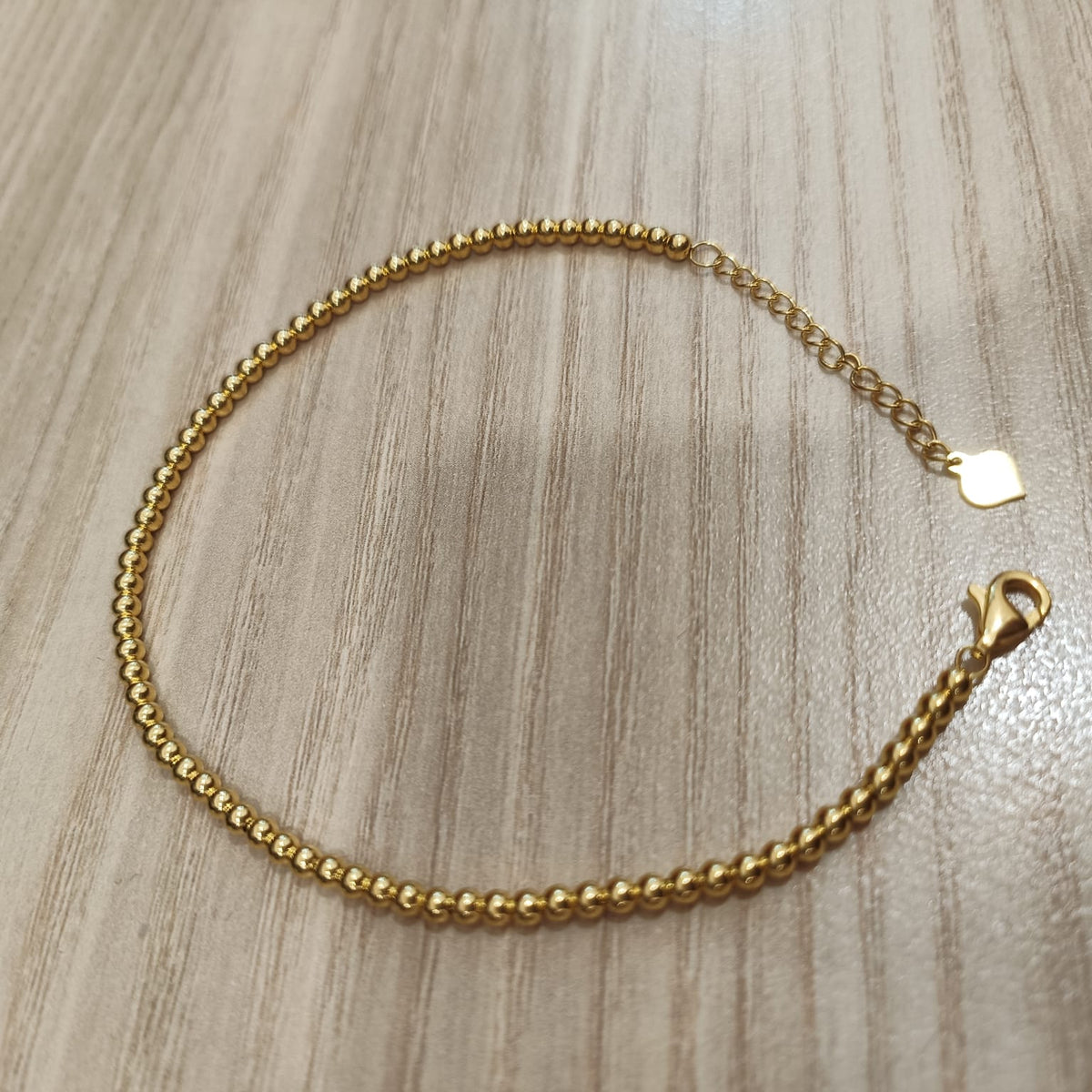916 Gold Bead Bracelet | Adjustable 22K Gold Design