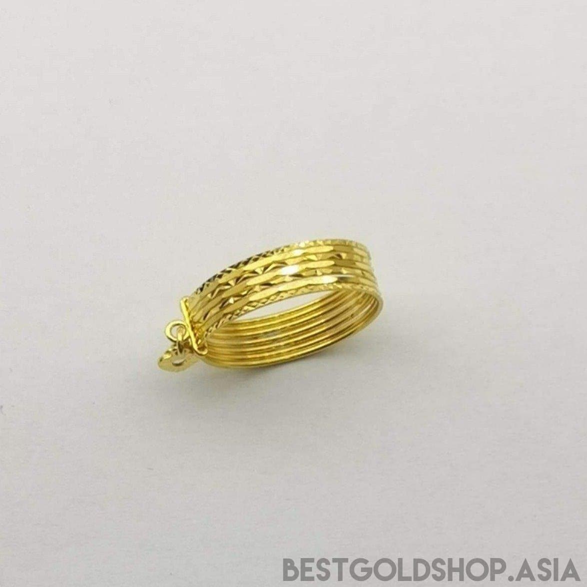 22K Gold 7 in 1 Ring with dangling heart-916 gold-Best Gold Shop