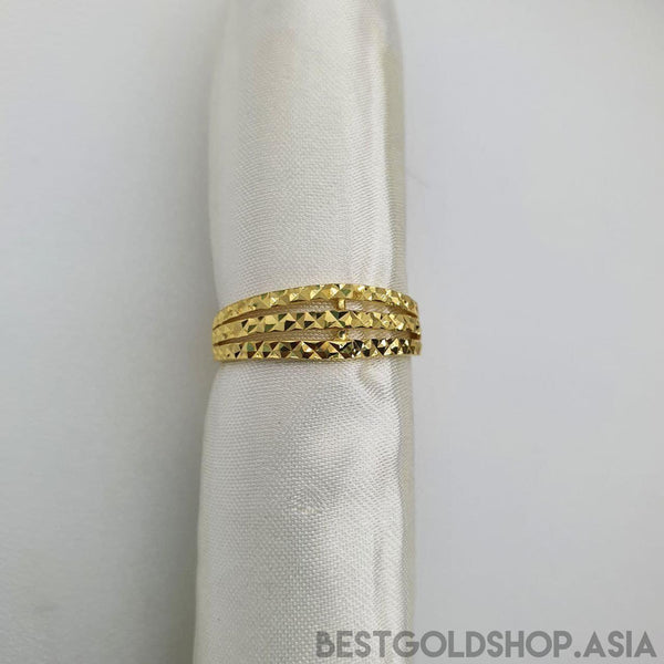 22k / 916 Gold 3 Strips Ring-916 gold-Best Gold Shop