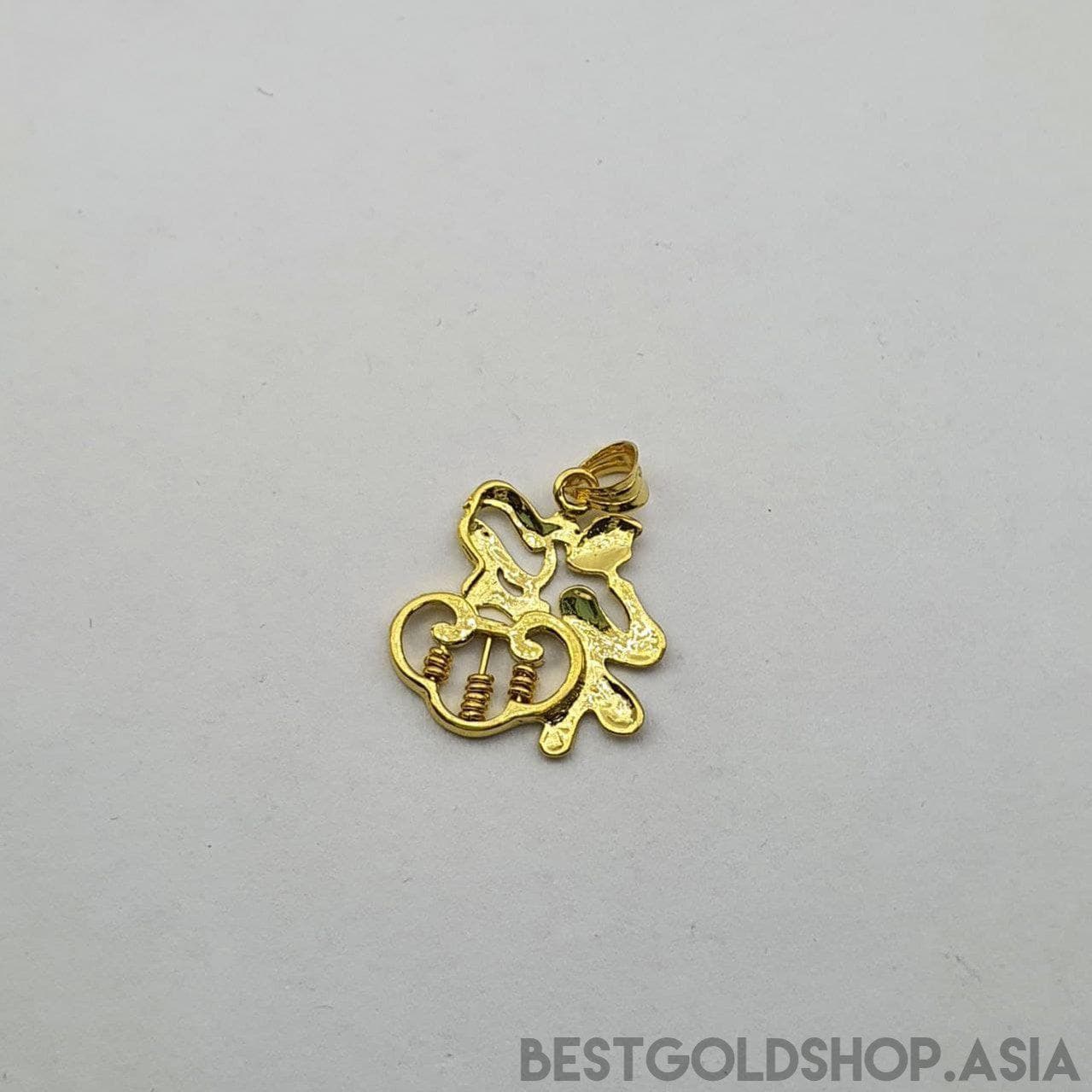 22k / 916 Gold Abacus Fu 福 pendant-916 gold-Best Gold Shop