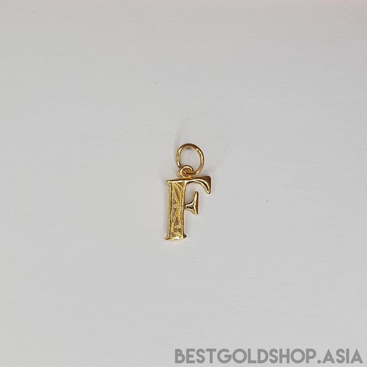 22k / 916 Gold Alphabert smooth polish pendant-916 gold-Best Gold Shop