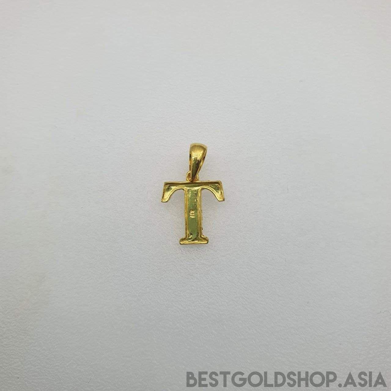 22k / 916 Gold Alphabet Pendant V4-916 gold-Best Gold Shop