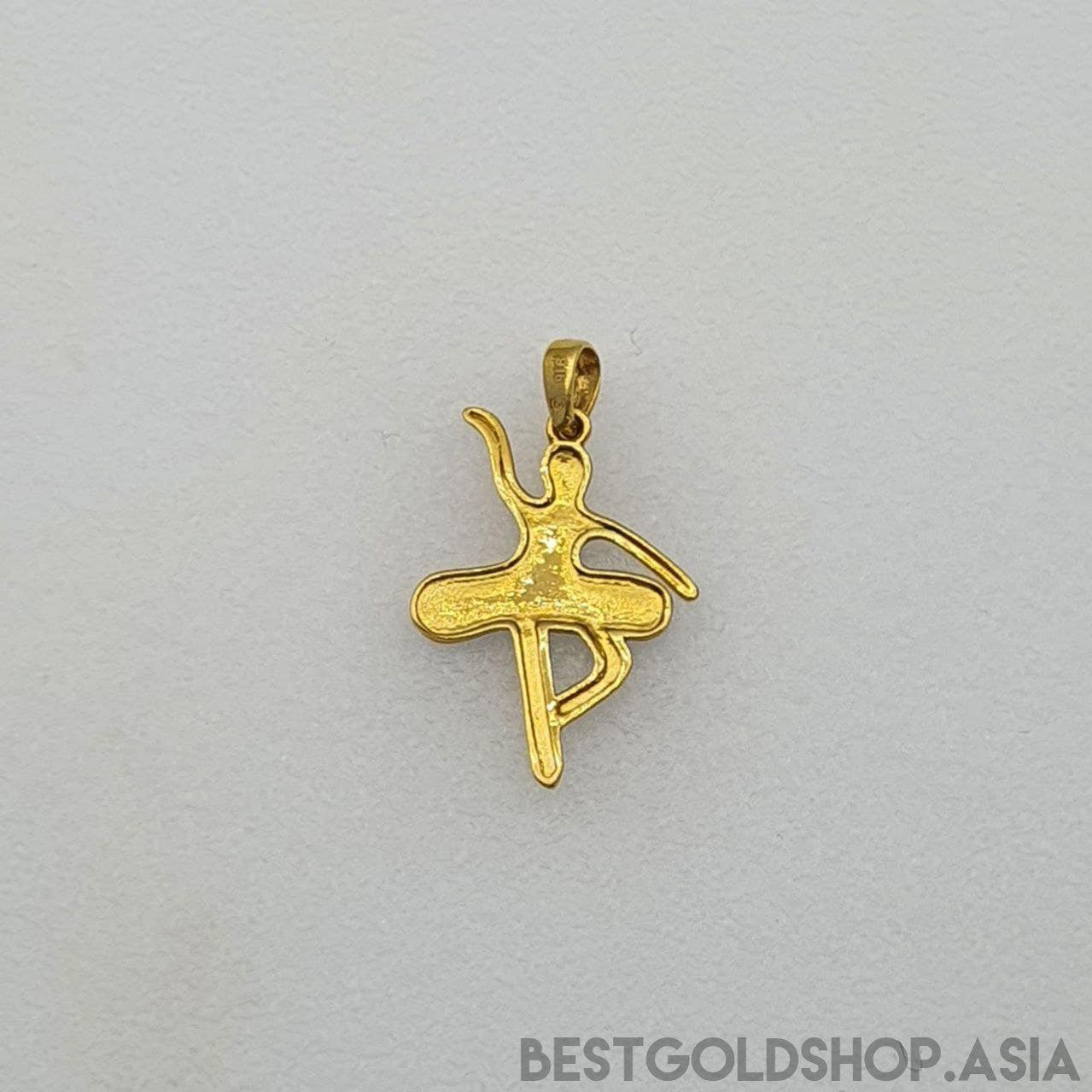 22k / 916 Gold Ballet Dancer Pendant (2 Colour)-916 gold-Best Gold Shop