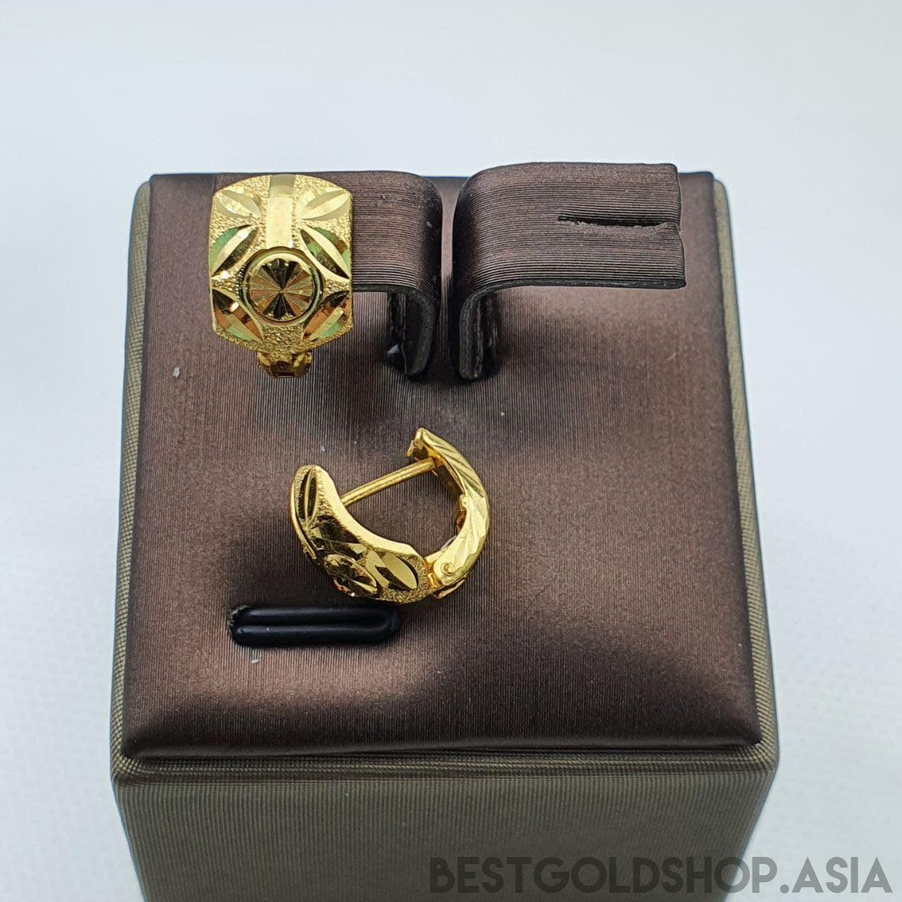 22k / 916 Gold Clip Earring D8-Earrings-Best Gold Shop