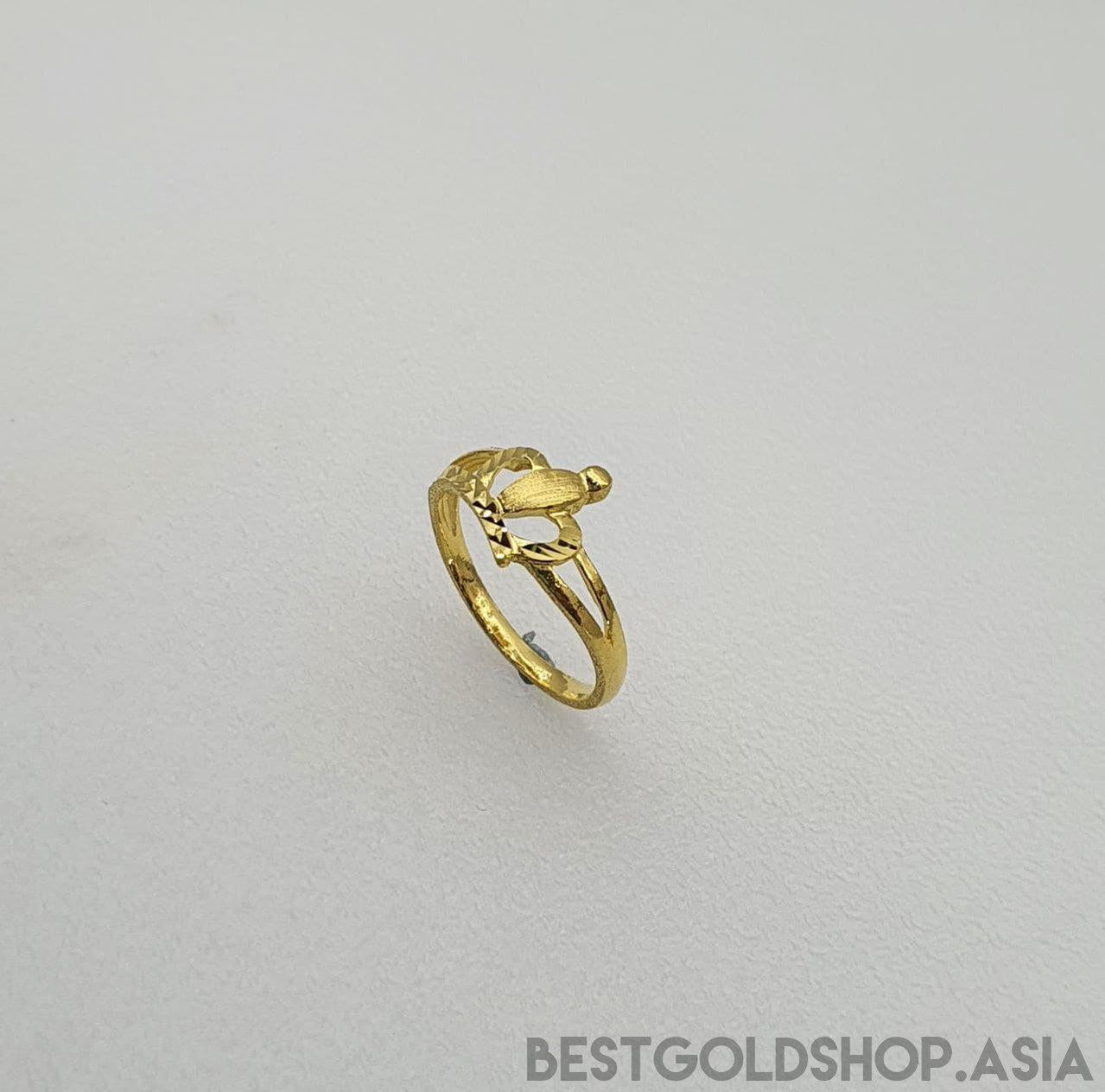 22k / 916 Gold Crown Ring V2-916 gold-Best Gold Shop