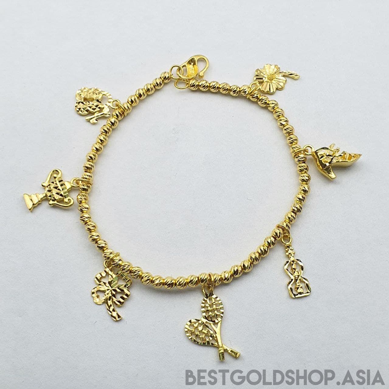 22k / 916 Gold Dangling charm bracelet-916 gold-Best Gold Shop