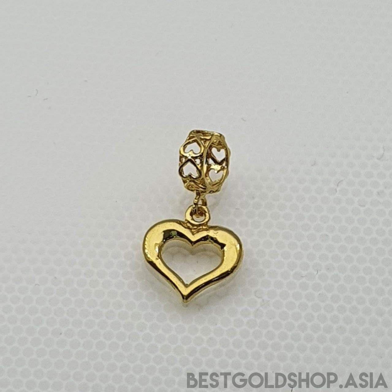 22k / 916 Gold Dangling heart charms-916 gold-Best Gold Shop
