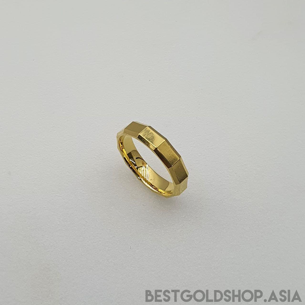 22k / 916 Gold Decagon Ring (smooth finish)-916 gold-Best Gold Shop