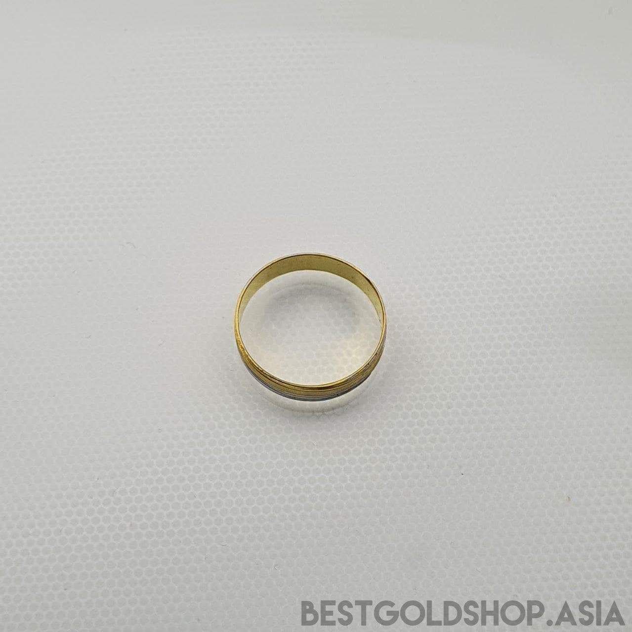 22k / 916 Gold Designer Stripe ring 2 Color-916 gold-Best Gold Shop
