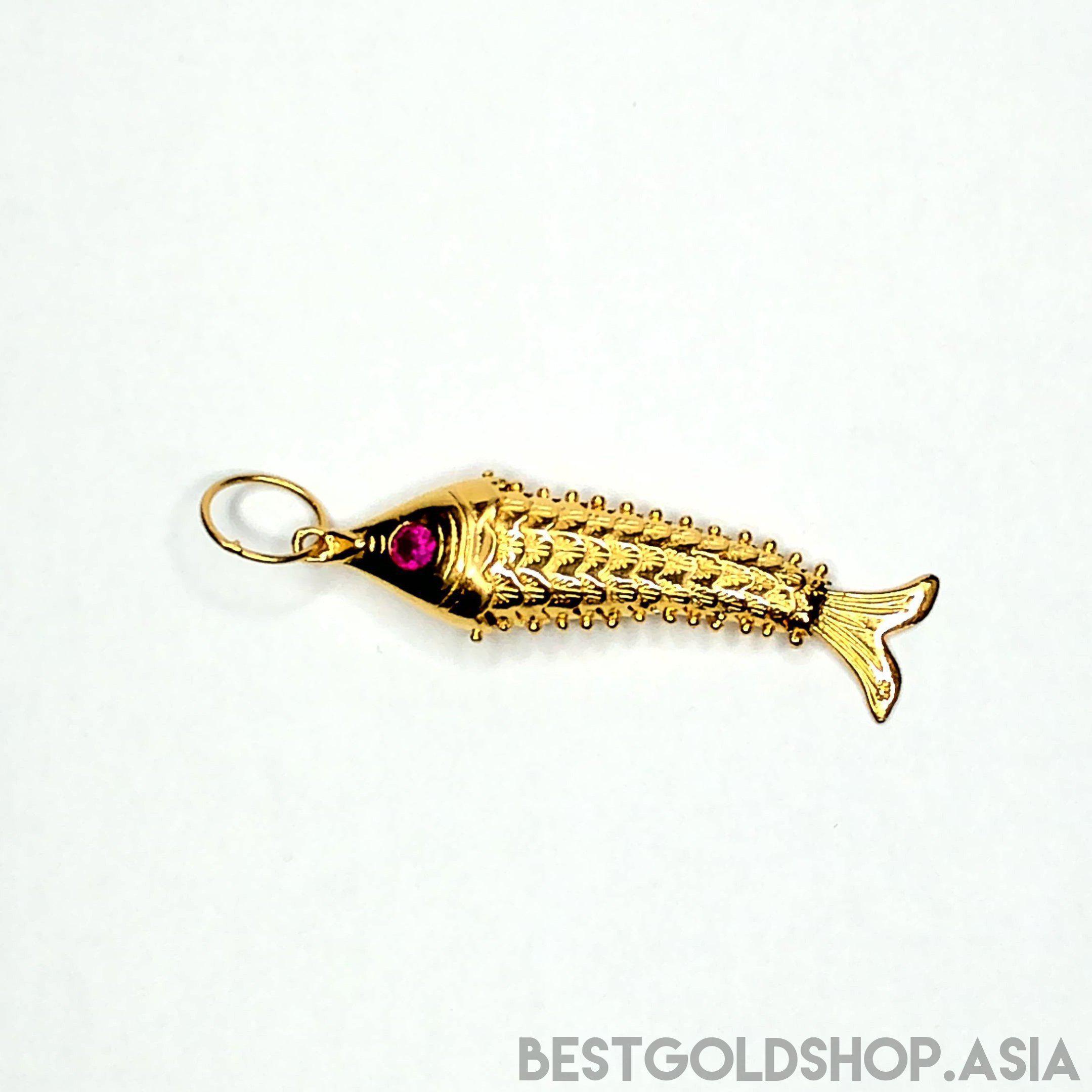 22k / 916 Gold Fighting Fish Pendant Different Size-916 gold-Best Gold Shop