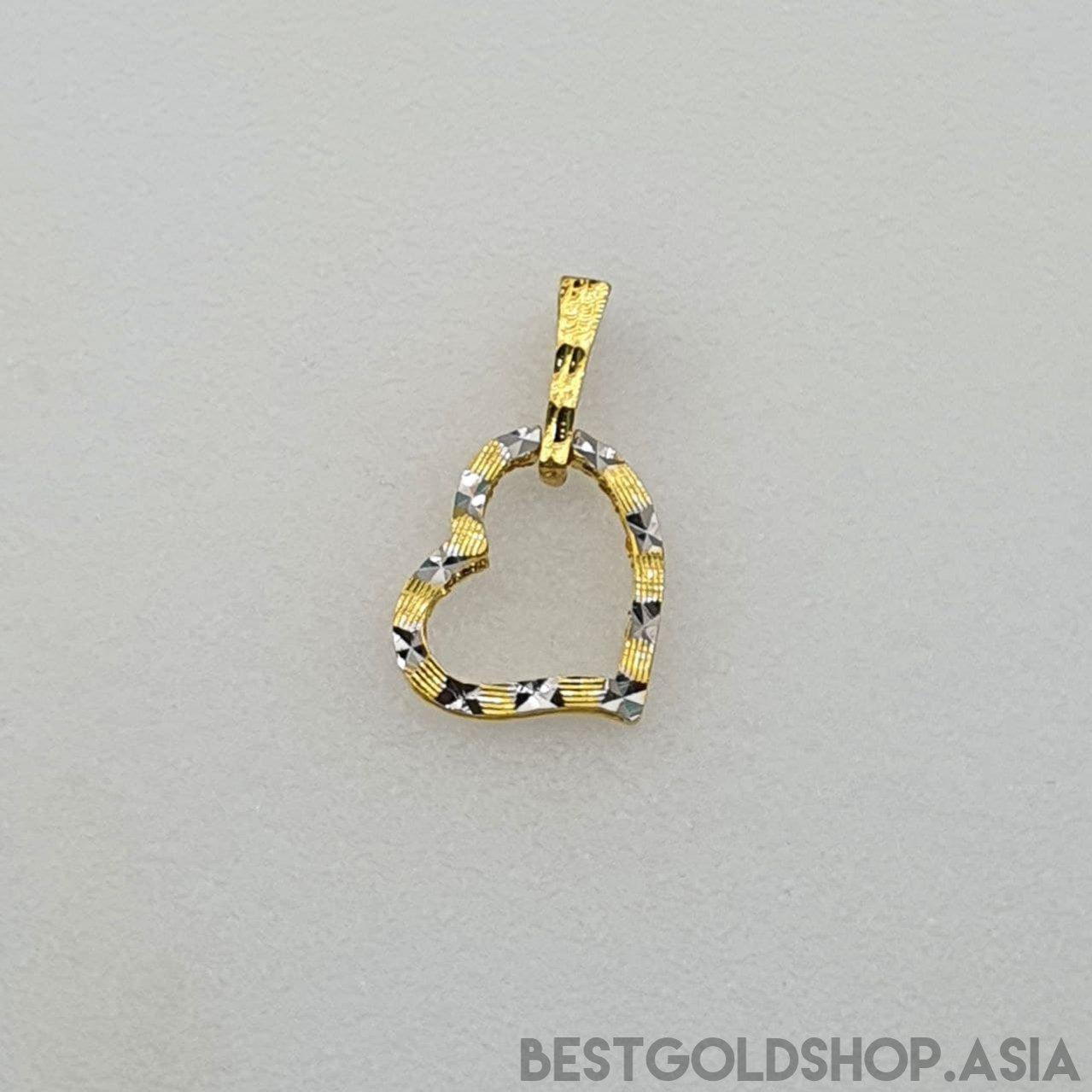 22k / 916 Gold Heart Pendant V2-916 gold-Best Gold Shop
