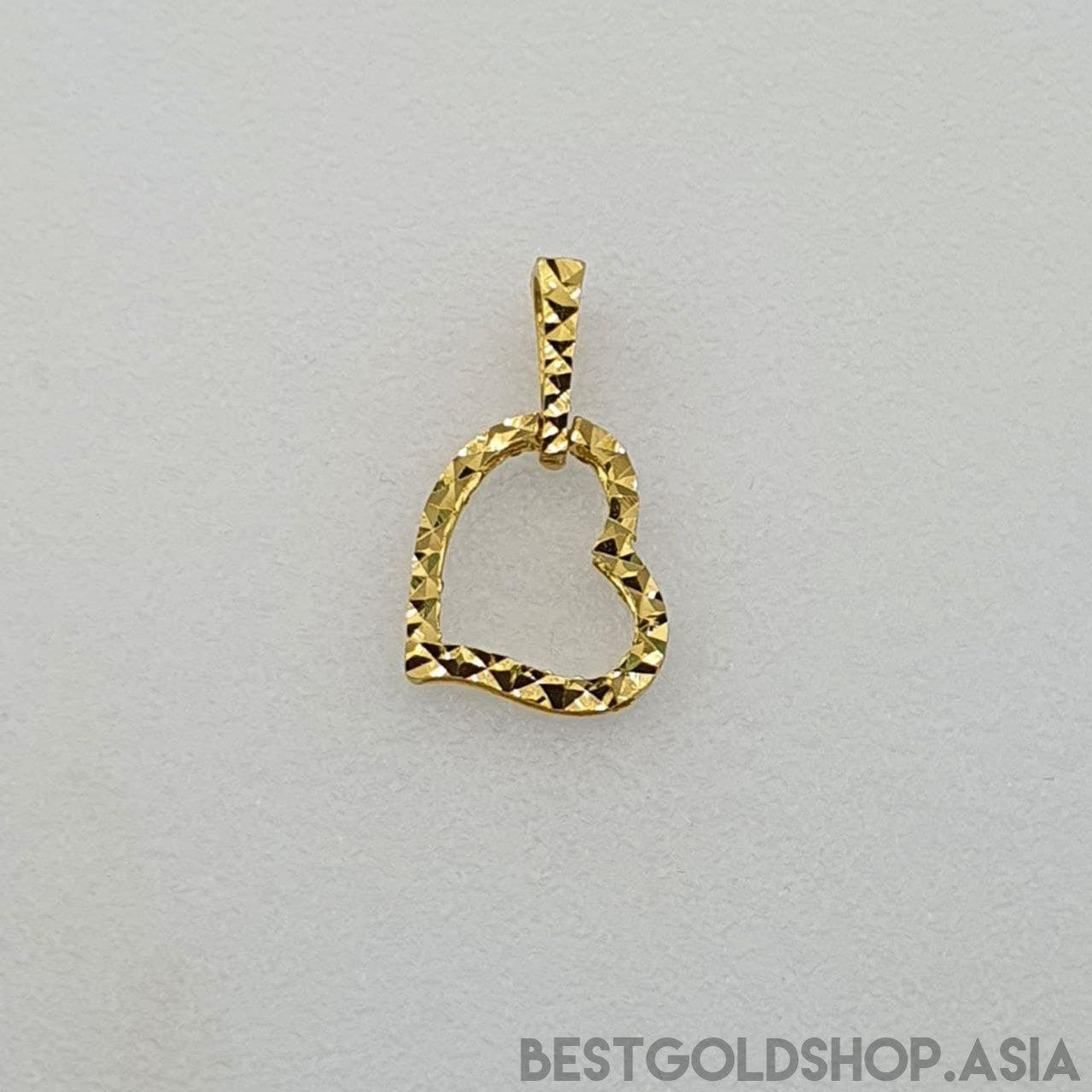 22k / 916 Gold Heart Pendant V2-916 gold-Best Gold Shop