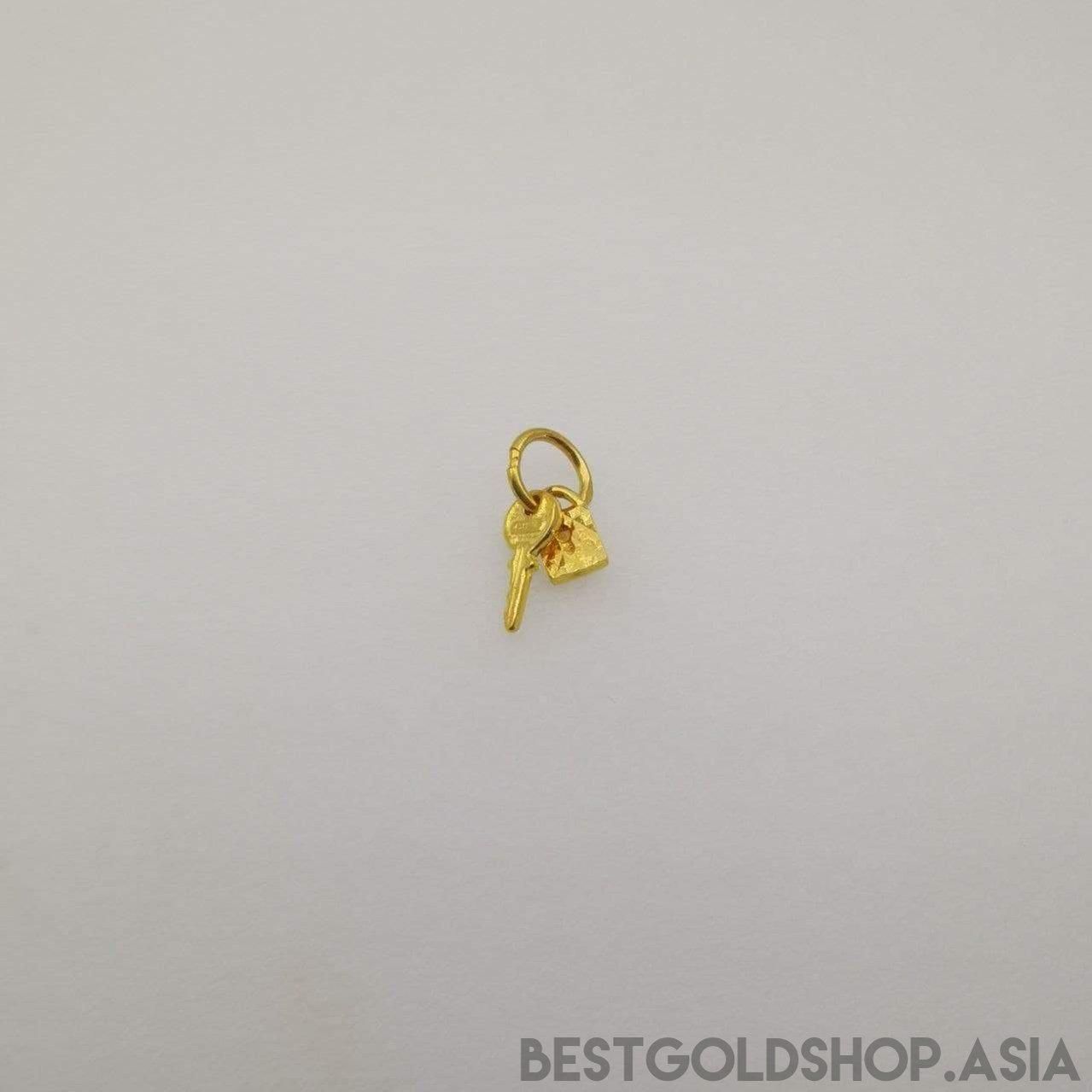 22k / 916 Gold Key and Lock Pendant-916 gold-Best Gold Shop