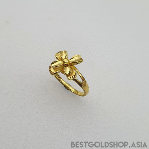 22k / 916 Gold Moving Flower Ring-916 gold-Best Gold Shop