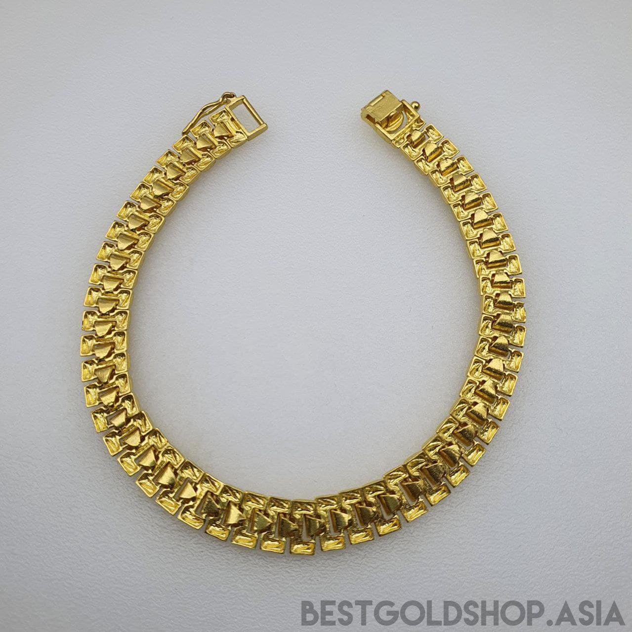 22k / 916 Gold R design men bracelet-916 gold-Best Gold Shop