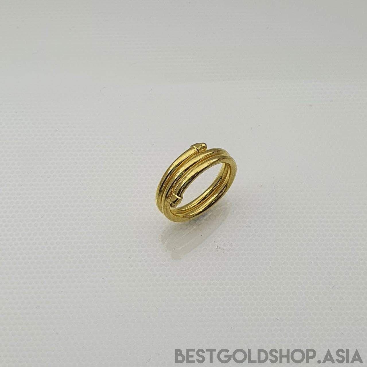 22k / 916 Gold simple 2 round ring-916 gold-Best Gold Shop