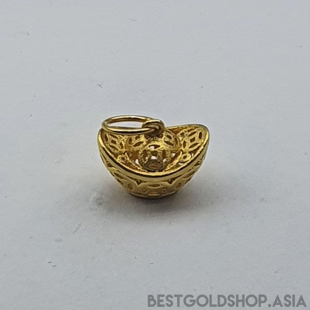 22k / 916 Gold yuan bao / ingot pendant-916 gold-Best Gold Shop