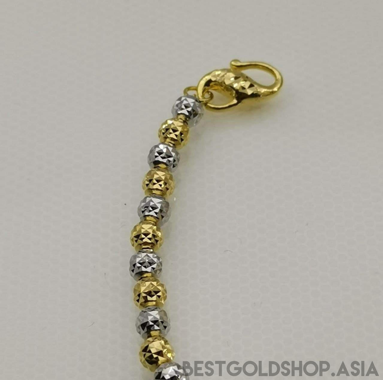 22K / 916 Cutting Ball Gold Bracelet 2C-916 gold-Best Gold Shop