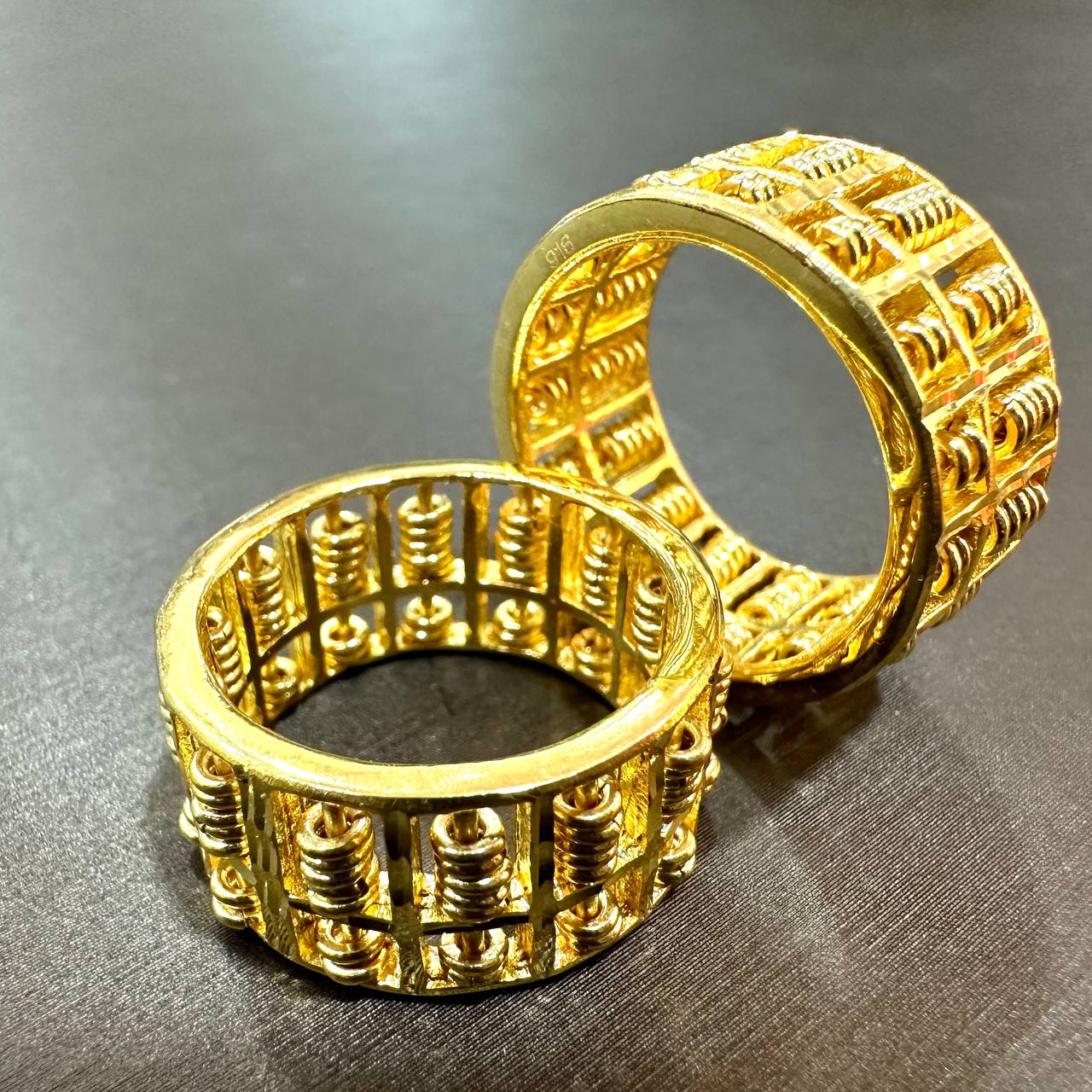 22k / 916 Gold Abacus Ring (Side Smooth Finish) V2 – Best Gold Shop