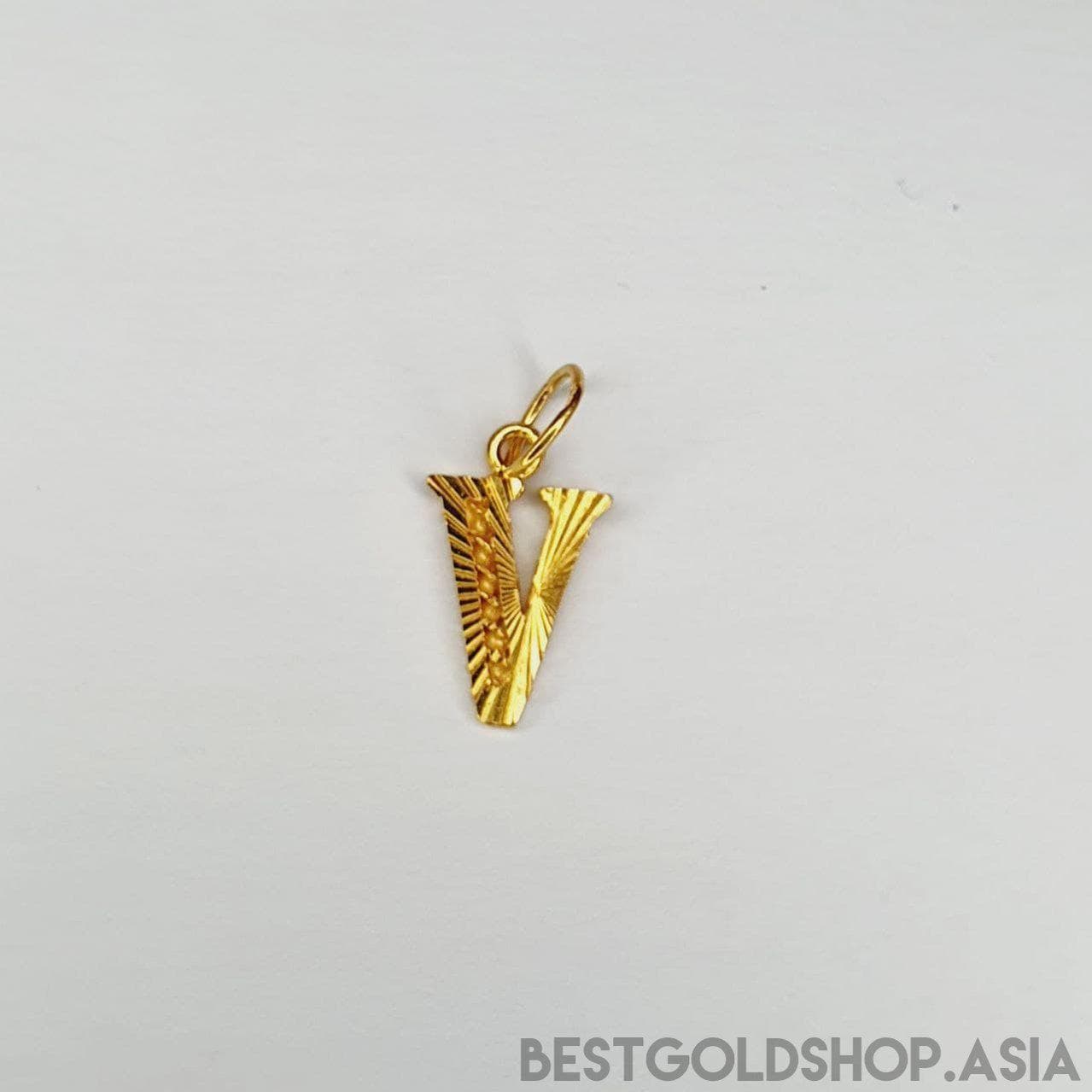 22k / 916 gold alphabet cutting design pendant-916 gold-Best Gold Shop