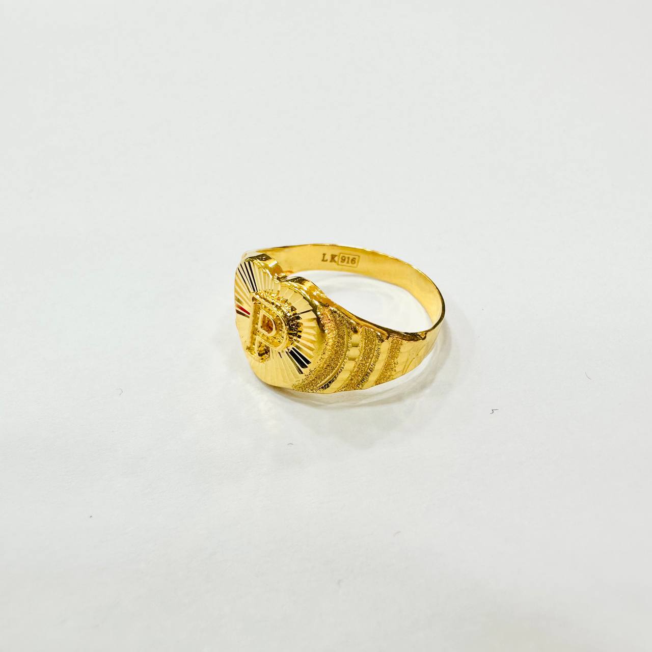 Buy 22K Plain Gold Alphabet L Ring 93VC747 Online from Vaibhav Jewellers