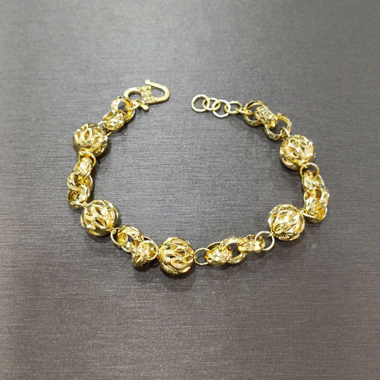 22k / 916 Gold Ball and Ring design Bracelet-916 gold-Best Gold Shop