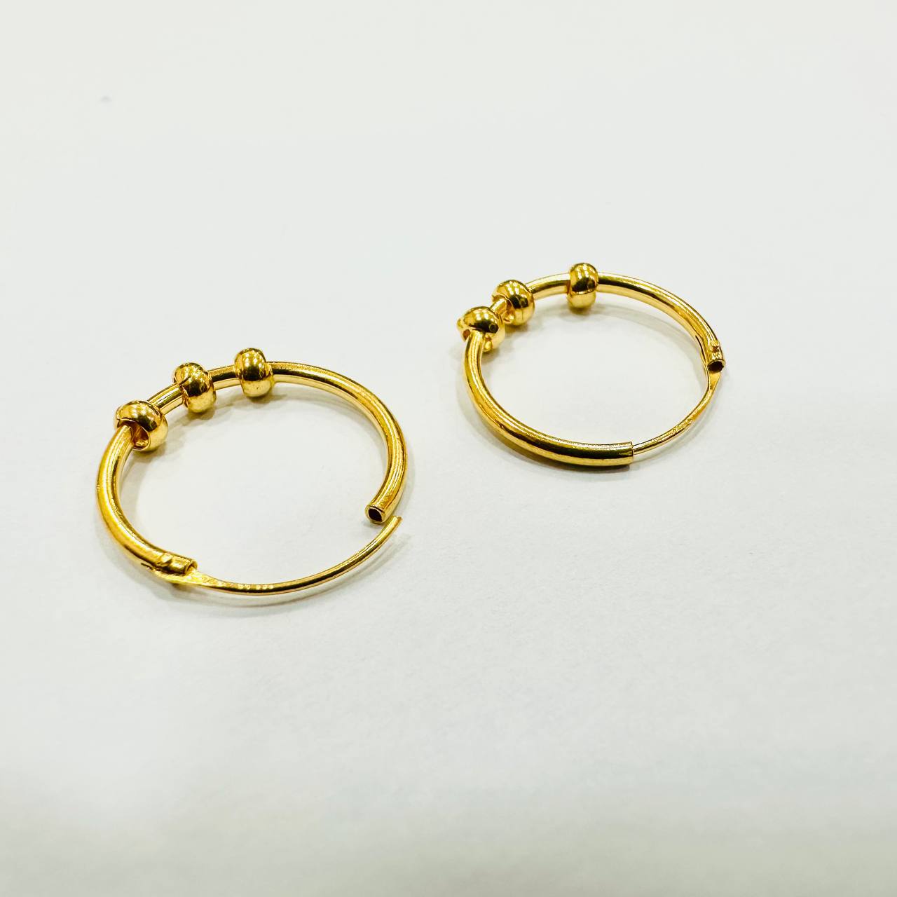22k / 916 Gold Ball Loop Earring-916 gold-Best Gold Shop