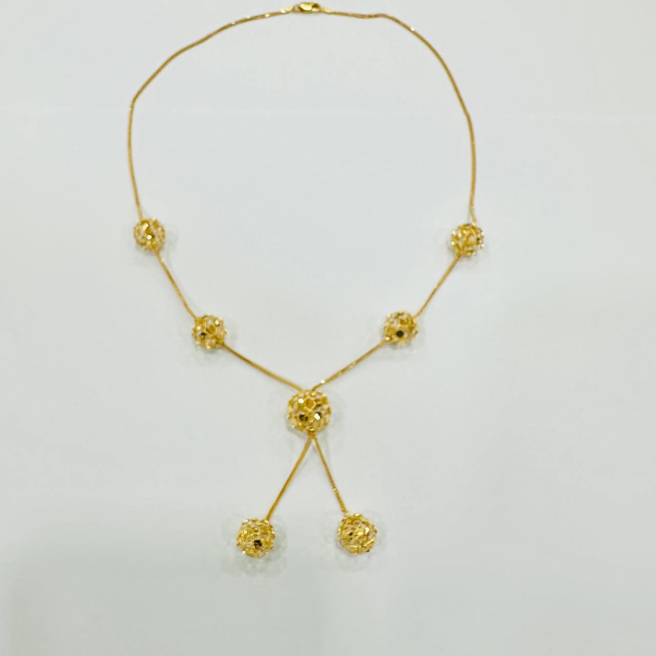 22k / 916 Gold Ball Necklace with Ball Pendant-Necklaces-Best Gold Shop