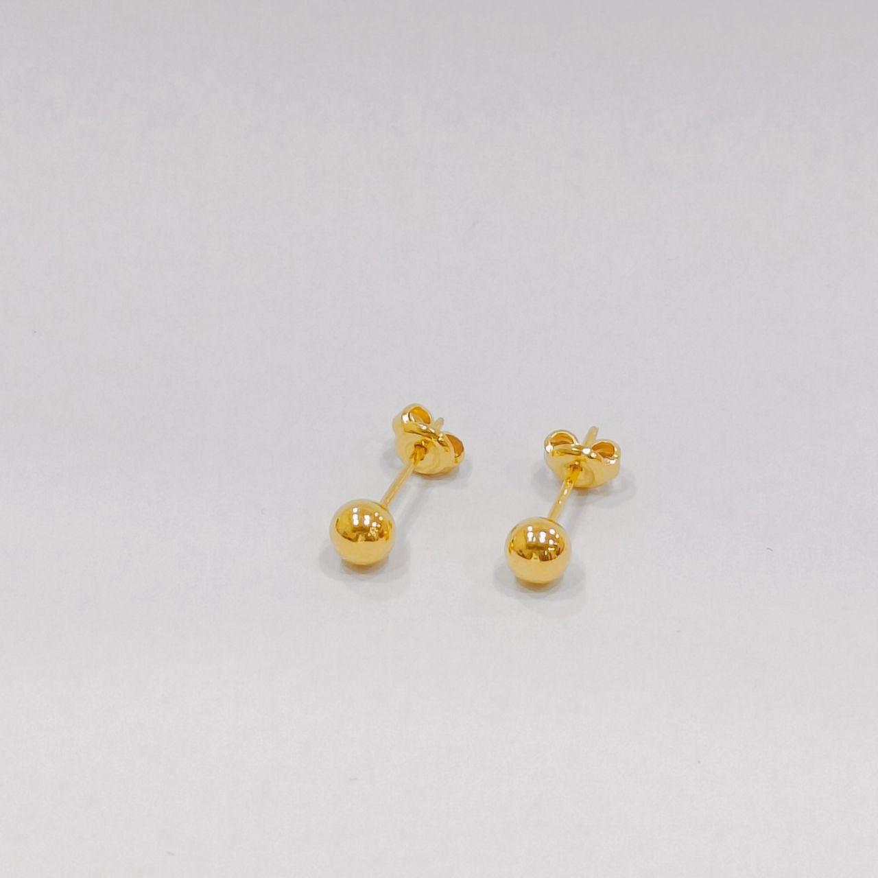 22k / 916 Gold Ball Stud Earring-Earrings-Best Gold Shop