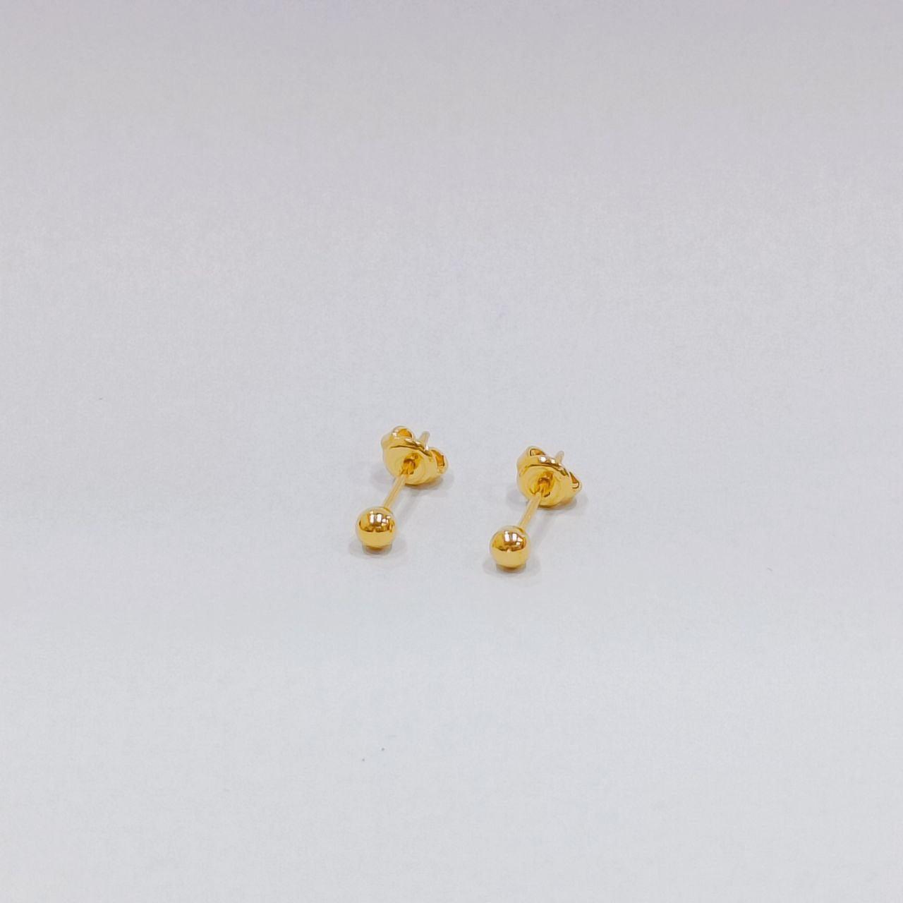 22k / 916 Gold Ball Stud Earring-Earrings-Best Gold Shop