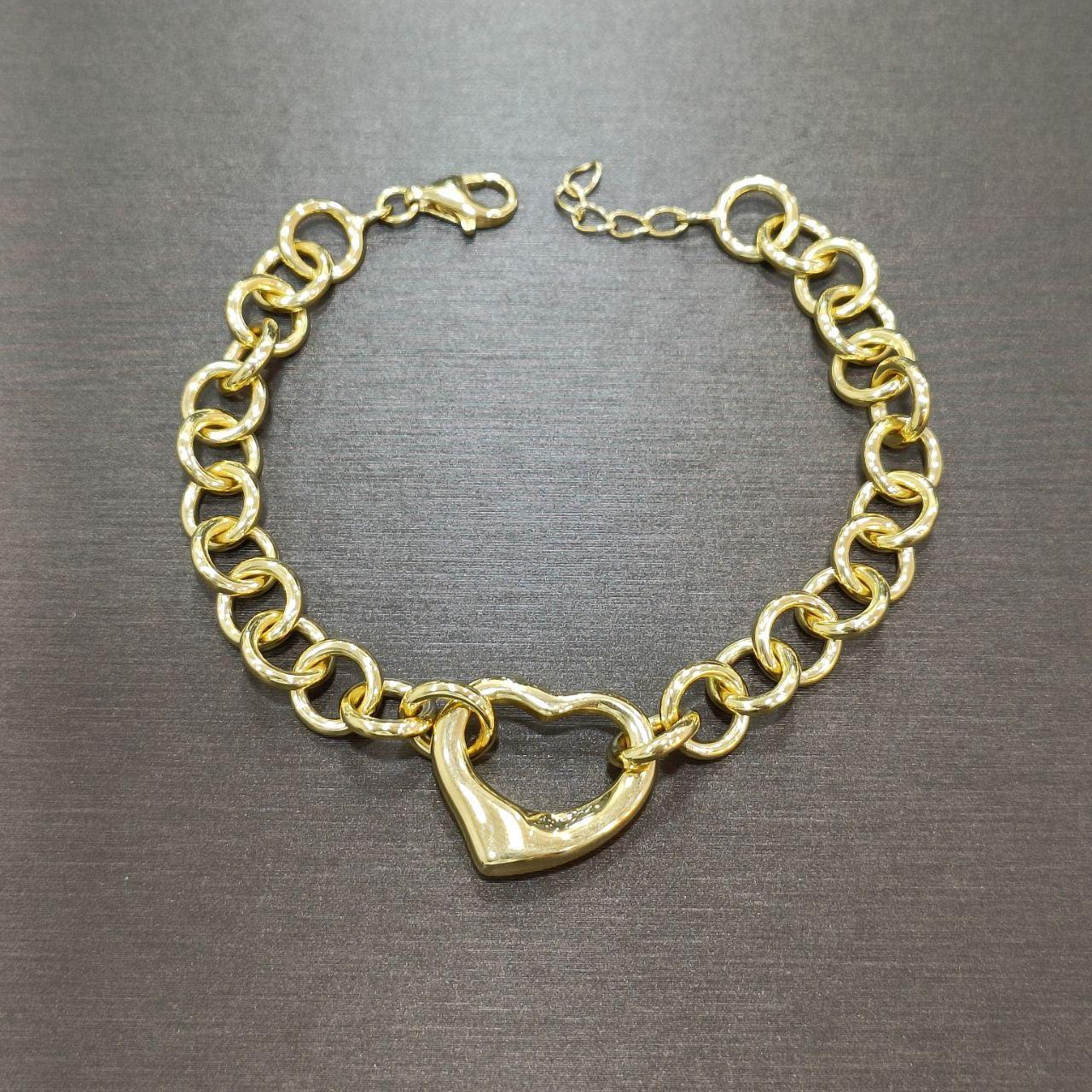 22k / 916 Gold Big heart Bracelet-Bracelets-Best Gold Shop