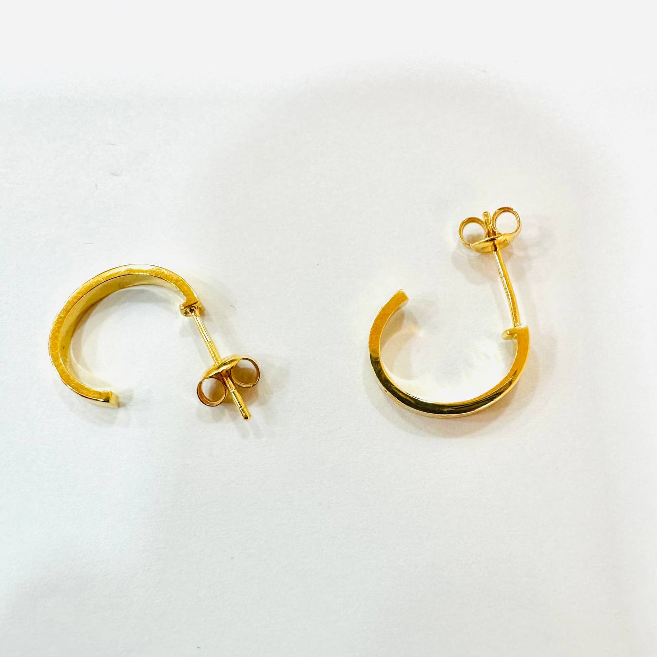 22k / 916 Gold C Design Earring V3-916 gold-Best Gold Shop